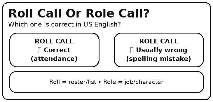 roll call or role call