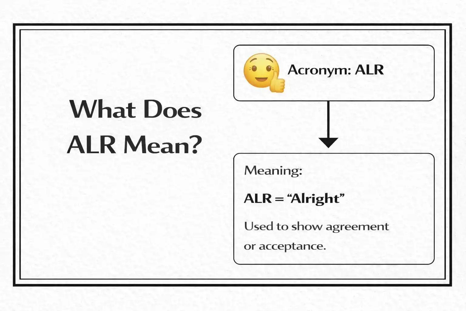 What Does Alr Mean